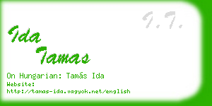 ida tamas business card